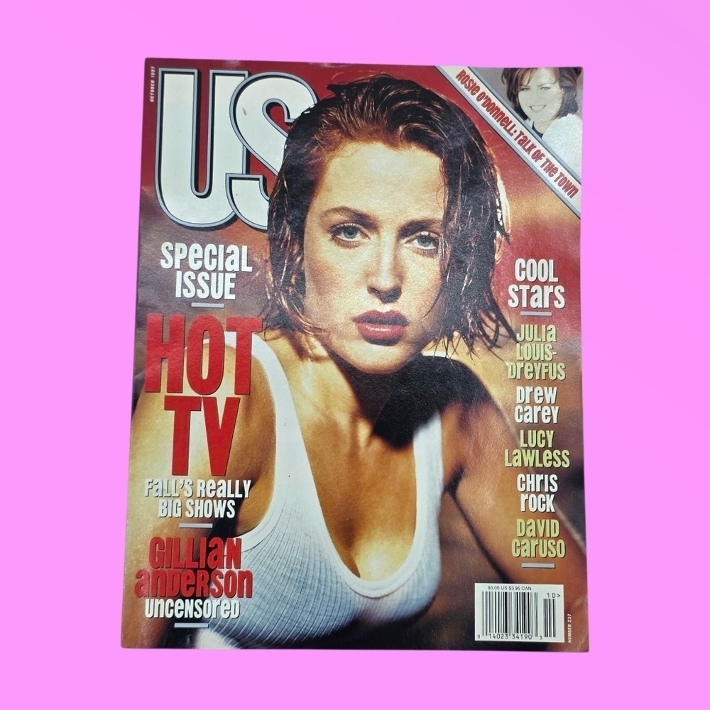 Vintage 1997 US Magazine Gillian Anderson X-Files Hot TV Issue